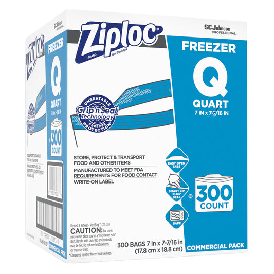 Ziploc Freezer Bags - Quart - 300 Pack