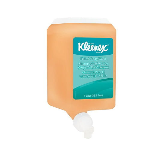 Gel douche Kleenex pour cheveux et corps - 1 000 ml - Paquet de 6 cassettes