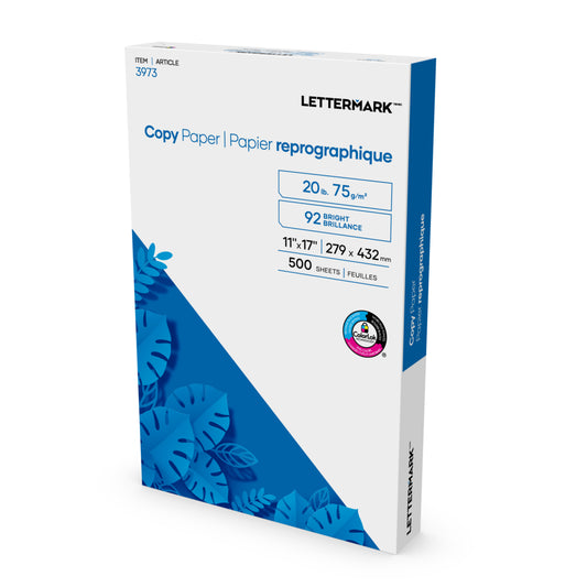 Papier à lettres Lettermark - 11" x 17" - Blanc - 500 feuilles
