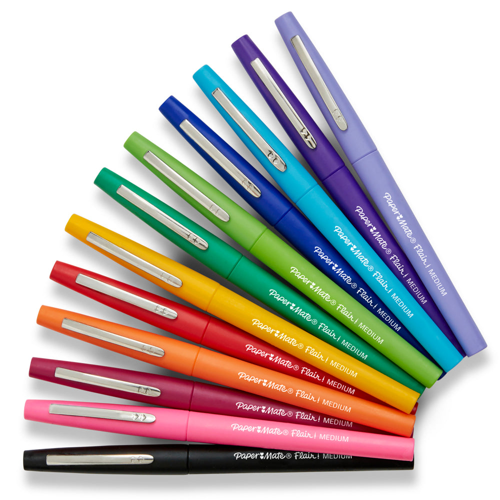 Feutres Paper Mate Flair - 0,7 mm - Couleurs assorties - Lot de 24