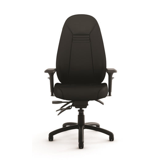 Chaise Obusforme Comfort à dossier haut, bleue