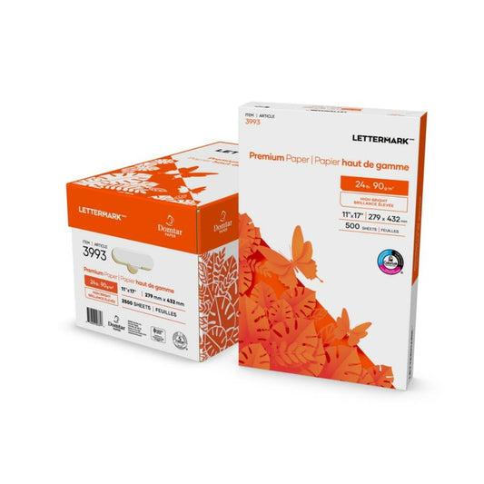 Lettermark Domtar Lettermark Premium Paper - 24 lb - 11" x 17" - 500 Pack