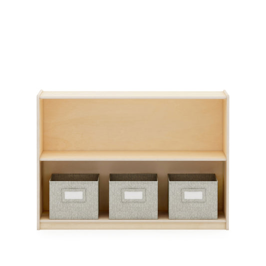 Rangement ouvert Guidecraft EdQ Essentials 30 po à 2 étagères - Naturel