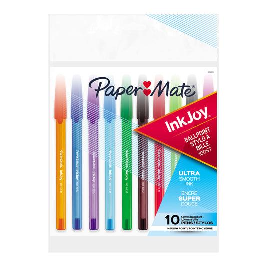 Stylos à bille Paper Mate InkJoy - Pointe moyenne - Couleurs assorties