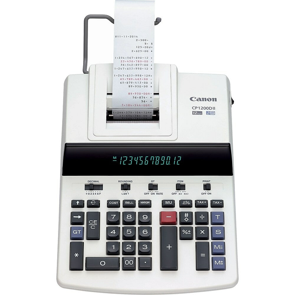 Canon CP1200DII 12-Digit Desktop Printing Calculator