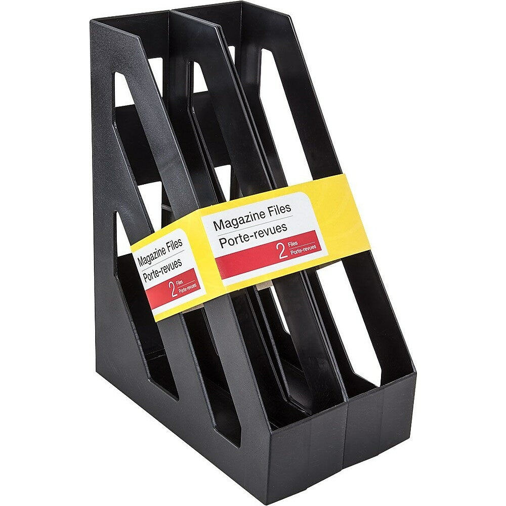 Porte-revues - 3" x 9 5/8" - Noir - Paquet de 2