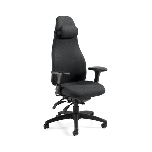 ObusForme High Back Multi-Tilter, 'Jenny - Ebony' Fabric (BLACK), 4430 JN02 BLK G3 82