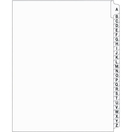 Supreme Litigation Tabs 26th Cut Alpha Set 11" White A-Z