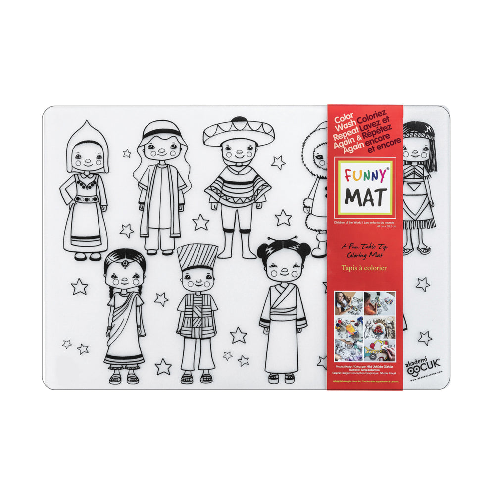 Tapis de coloriage Funny Mat pour table - 48 cm (L) x 33 cm (l) - Enfants