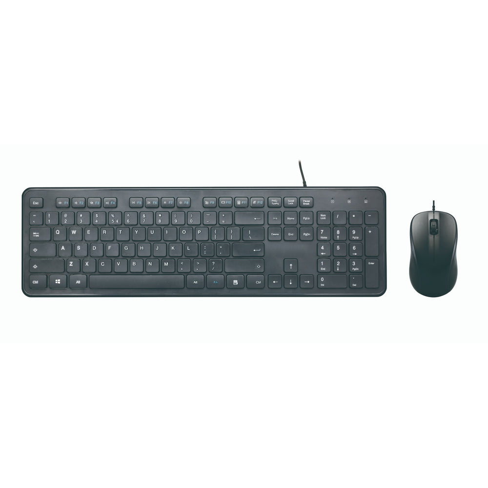 Basic Tech Wired Keyboard and Mouse - Black
