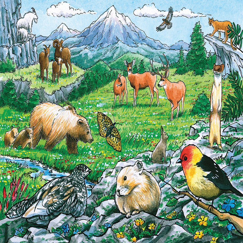 Outset Media 35-Piece Rocky Mountain Wildlife Tray Puzzle - 35.56 x 25.40cm