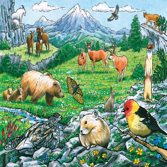 Outset Media 35-Piece Rocky Mountain Wildlife Tray Puzzle - 35.56 x 25.40cm