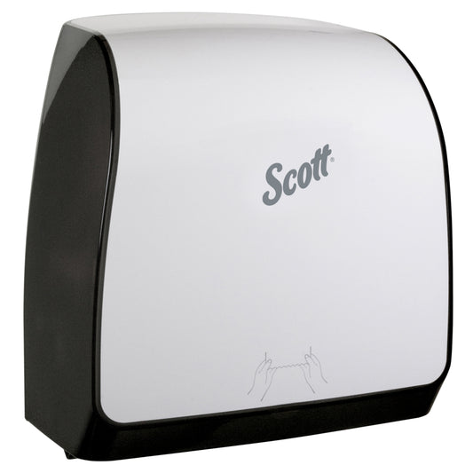 Scott Slimroll Manual Towel Dispensers - for Orange Core Scott Slimroll Towels - 12.65" x 13.02" x 7.18" - White
