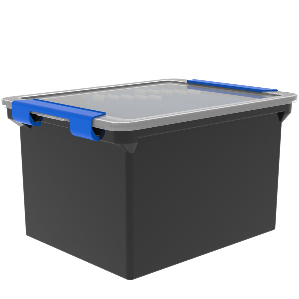 Storex Portable File Tote Letter/Legal With Lid