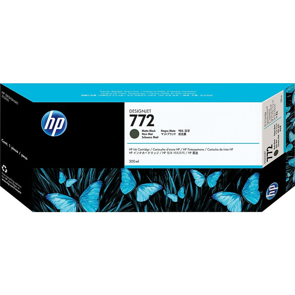 Cartouche d'encre noire mate HP DesignJet 772 (CN635A)