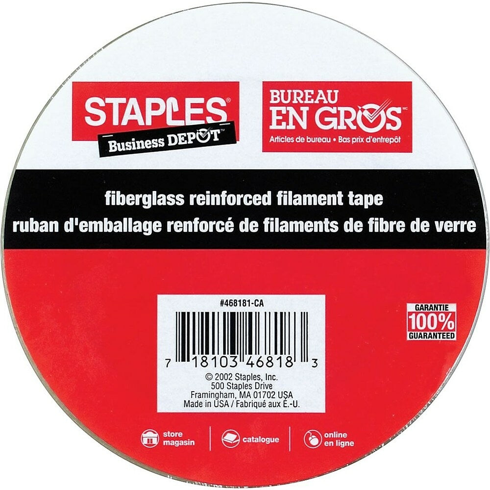 Staples Filament Strapping Tape. 18mm x 55m