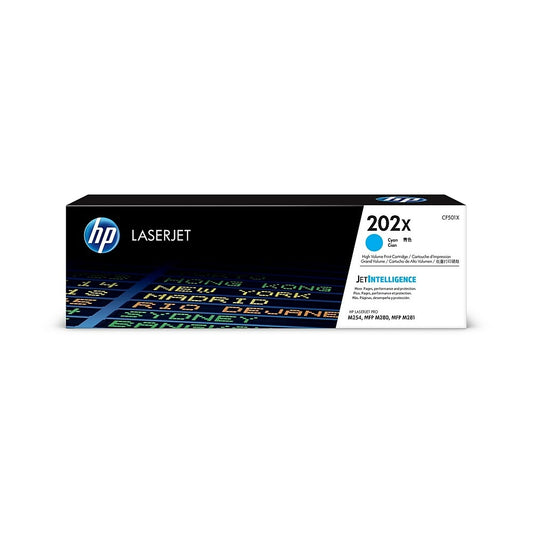 HP 202X (CF501X) Cyan High Yield Original LaserJet Toner Cartridge