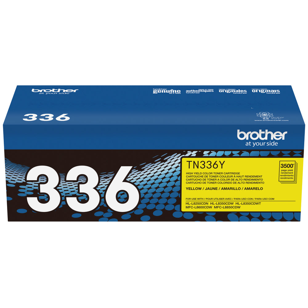 Cartouche de toner jaune haute capacité Brother TN336