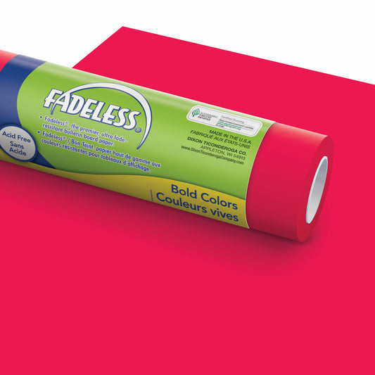 Pacon Baywood Fadeless Paper Roll - Flame Red - 48" W x 50' L