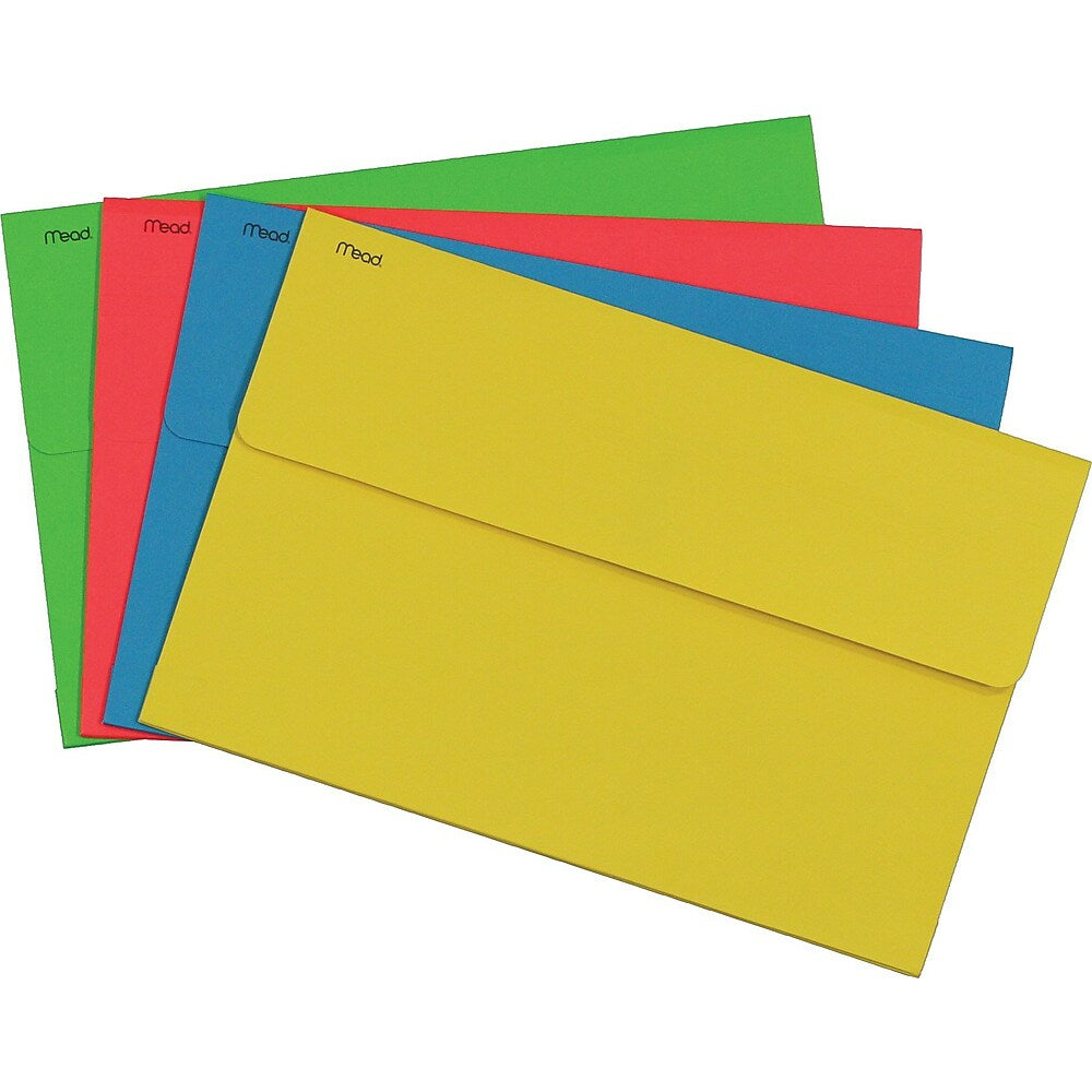 Mead Brite Wallet Folders - Legal Size - 15" W x 10" H - Assorted Colours