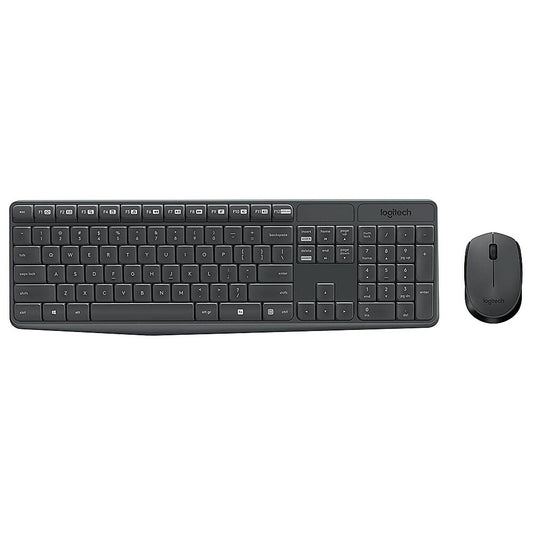 Logitech MK235 Wireless Keyboard & Mouse Combo - Grey - English (920-007897)