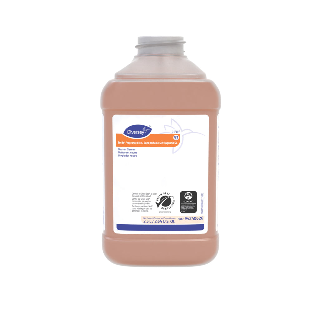 Nettoyant neutre sans parfum Diversey Stride - 2,5 L - Lot de 2