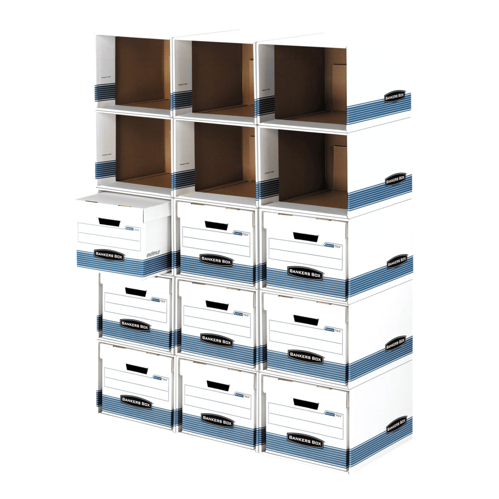 Fellowes Bankers Box Classeur/Boîte Cube Shell - Légal/Lettre - Blanc/Bleu