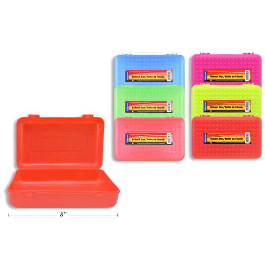 Trousse à crayons en plastique Selectum - 20,3 cm (l) x 6,3 cm (h) - Couleurs assorties
