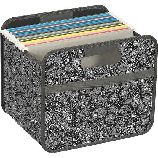 Foldable Storage Bin, Letter Size, Single, Paisley
