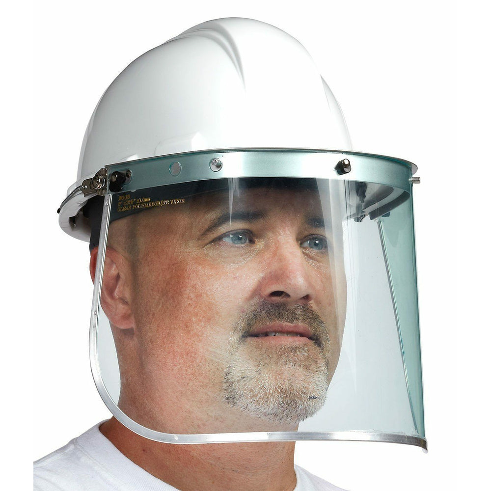 Visière Forcefield en polycarbonate avec bordure en aluminium - 8" x 15"