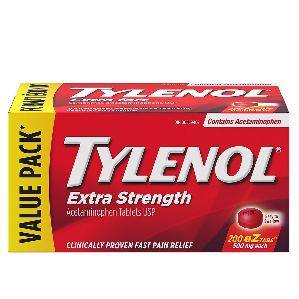 TYLENOL Extra Fort 500 mg EZTABS, paquet de 200