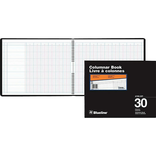 Livre à colonnes Blueline A769, A769-30T, 30 colonnes