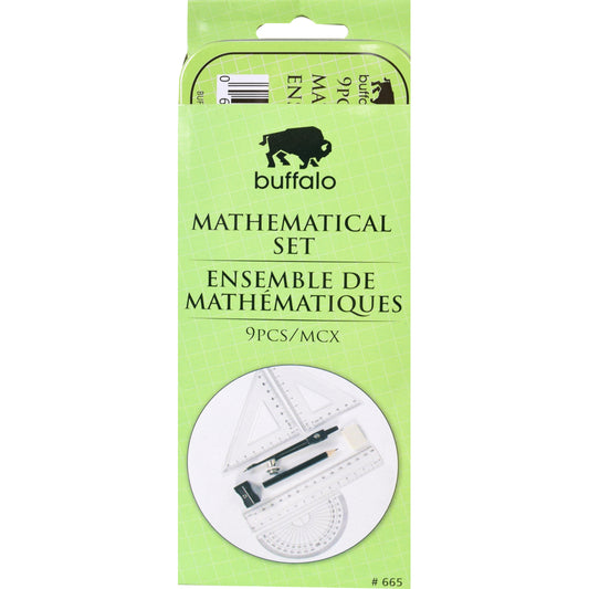 Buffalo Math Set with Metal Case - 9 Piece