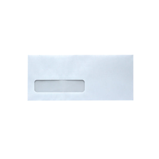 SupremeX Peel & Seal Window Envelope - #10 - 24lb White Wove - 500 Pack