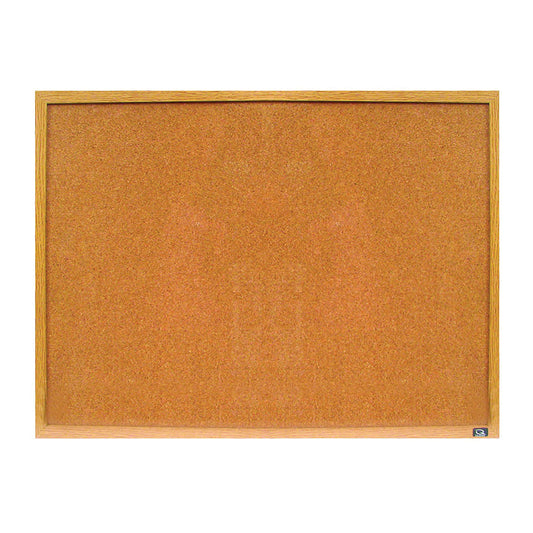 Tableau d'affichage économique en liège Quartet - Cadre en chêne - 36" x 24"