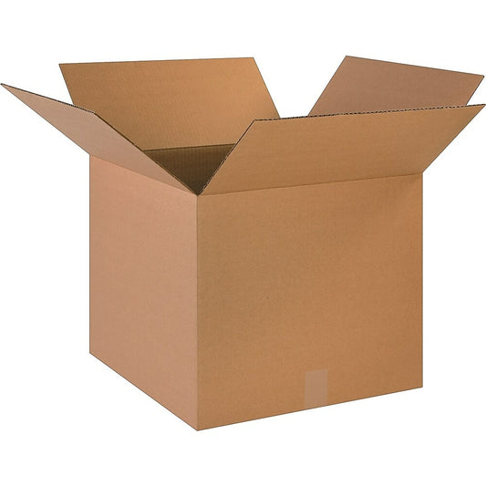 Corrugated Shipping Box - 18" L x 18" W x 16" H - Kraft - 20 Pack