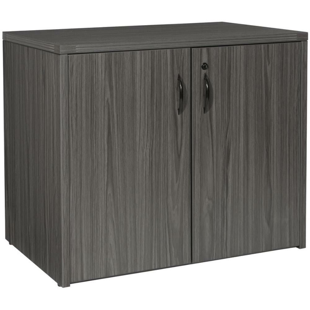 Office Star Storage Cabinet 36"W - Slate Grey Walnut