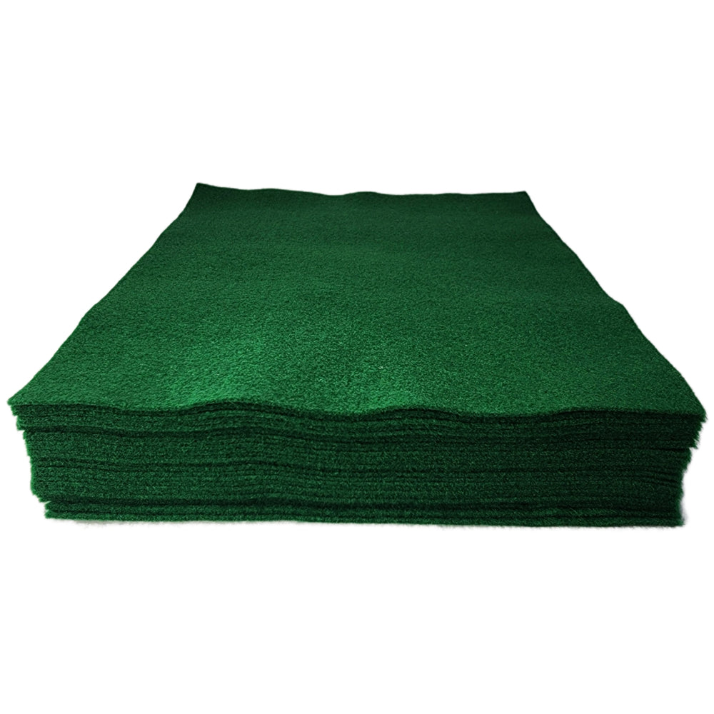 Feutre artisanal multifeutre - 23 cm x 30 cm - Vert - Lot de 25
