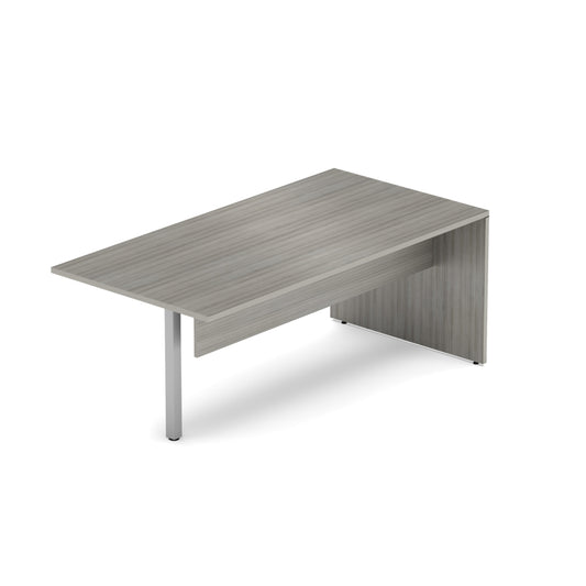 Bureau à emporter Newland avec pied carré - 72" x 36" - Gris clair