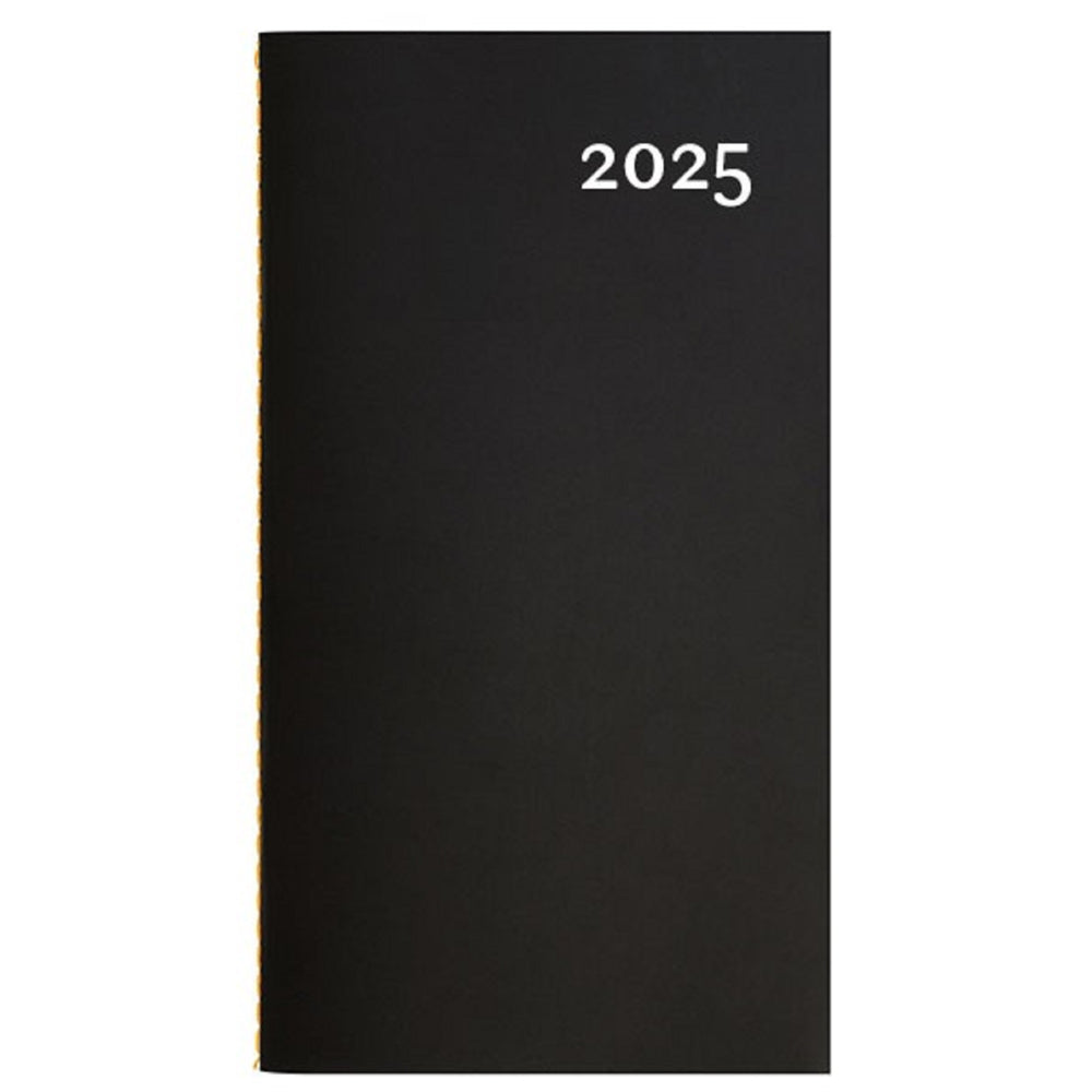 W. Maxwell 2025 Mini Daily Planner - 3.5" x 6.25" - Black - Bilingual