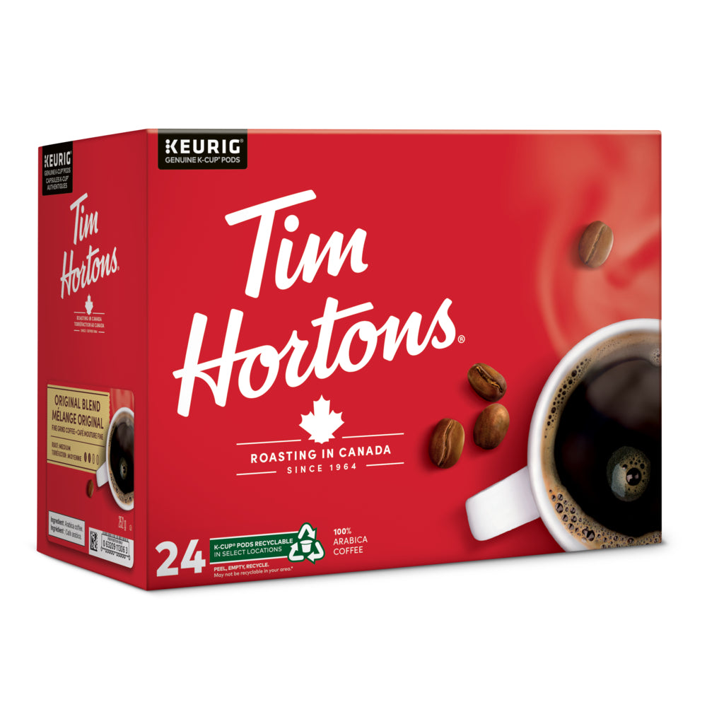 Tim Hortons Original Coffee Blend K-Cup Pods - Medium Roast - 24 Pack