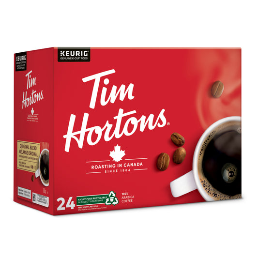 Tim Hortons Original Coffee Blend K-Cup Pods - Medium Roast - 24 Pack
