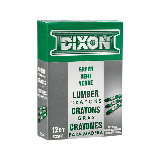 Dixon Industrial Lumber Crayons Hexagon - Green - 4 1/2" L x 1/2" W