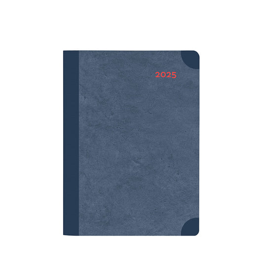 W. Maxwell 2025 Memo Daily Planner - 7.25" x 9.75" - Blue - Bilingual