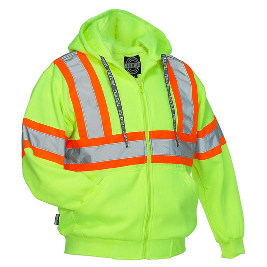 Sweat à capuche de sécurité Forcefield Deluxe - Citron vert - Taille L