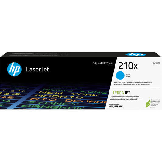 HP TerraJet 210X Original LaserJet Toner Cartridge - Cyan