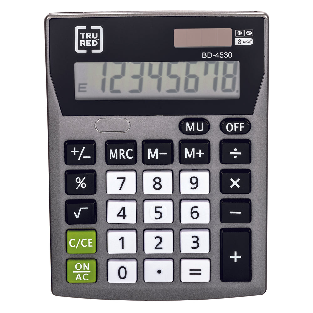 TRU RED BD-4530 8-Digit Big-Number Desktop Calculator