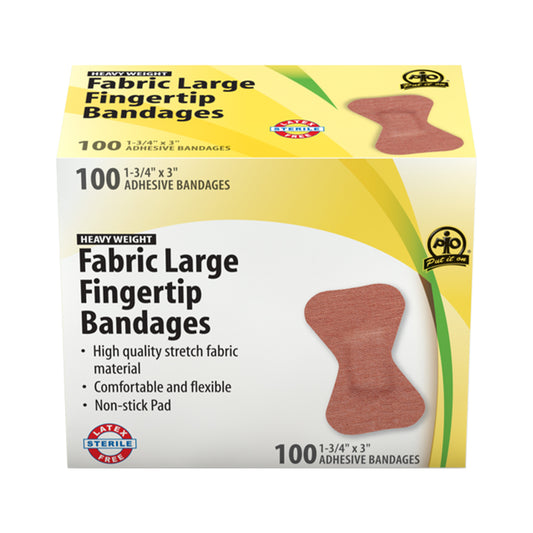Wasip Large Fabric Fingertip Bandage - 100 Pack