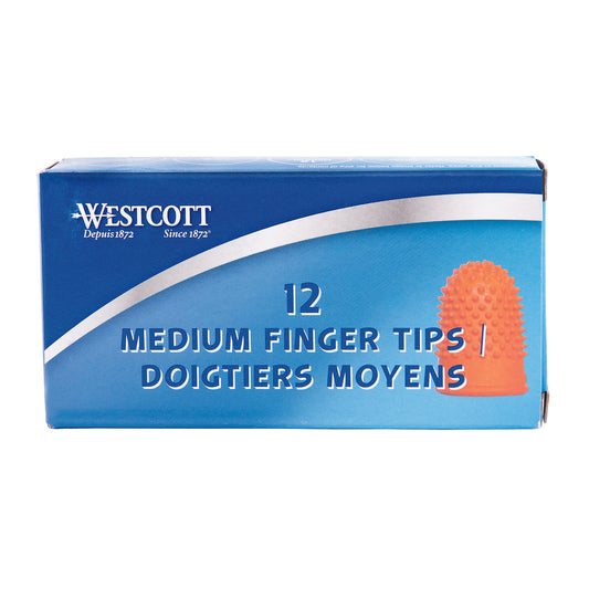Gants Westcott robustes non ventilés pour doigts - Moyen - Paquet de 12