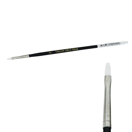 Taklon Flat Paint Brush - Size 2 - 12 Pack